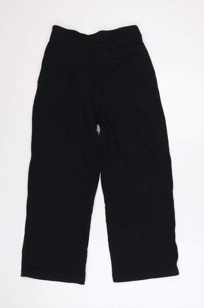 Kin Women’s Black UK 6 High Rise Wide-Leg Cropped Trousers