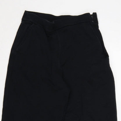Kin Women’s Black UK 6 High Rise Wide-Leg Cropped Trousers
