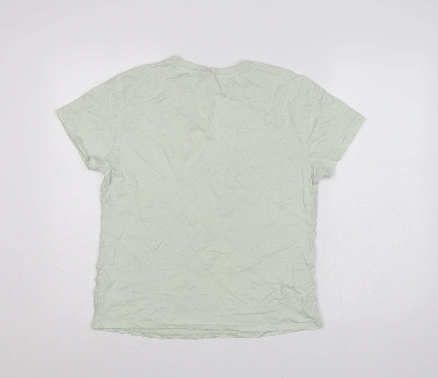 George Women Green Size 8 Disney Dumbo Cotton Crew Neck T-Shirt