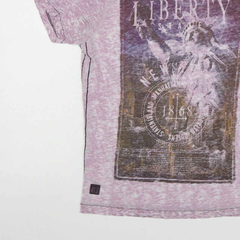 Dissident Men's Pink M Liberty New York Graphic Print Crew Neck T-Shirt