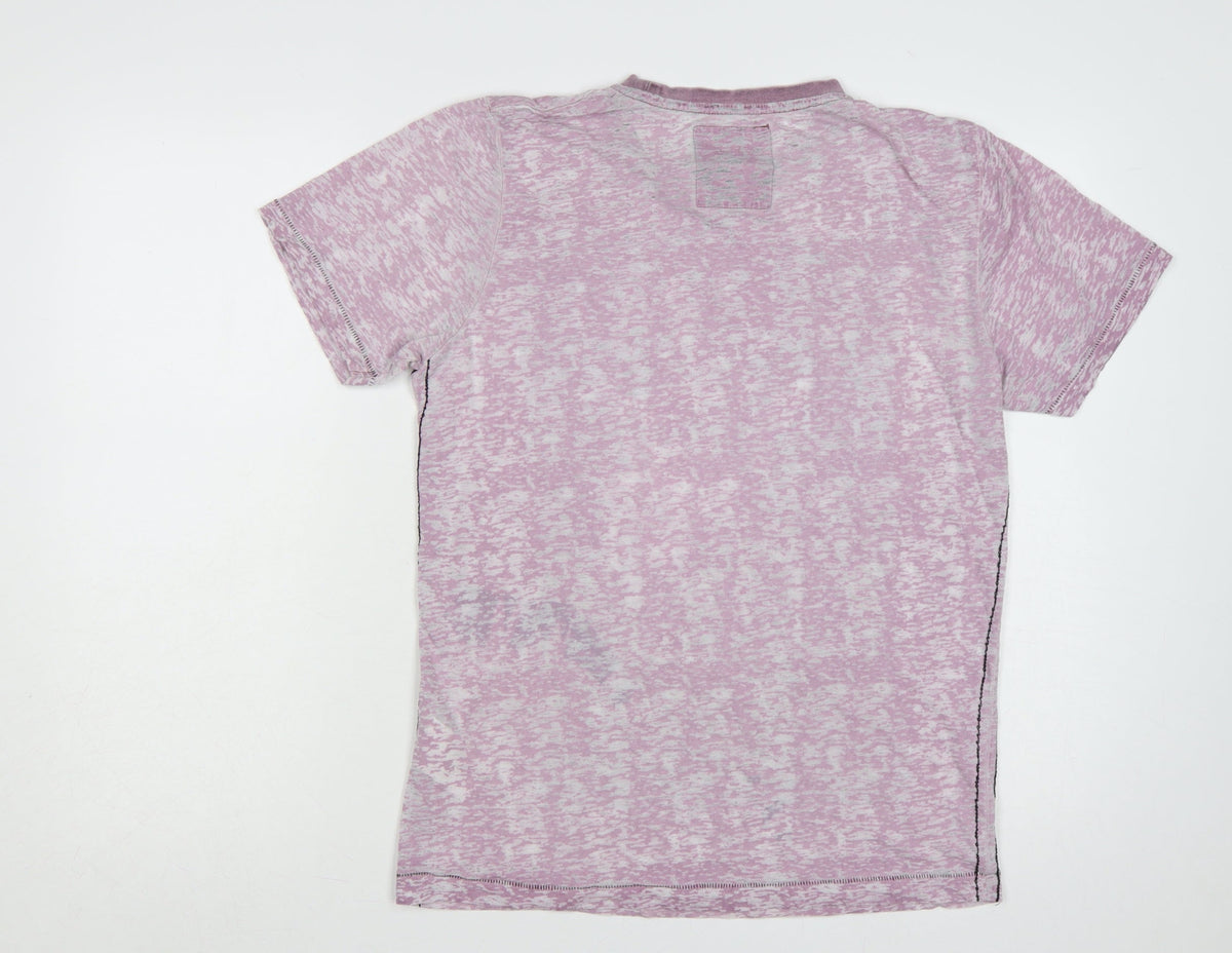 Dissident Men's Pink M Liberty New York Graphic Print Crew Neck T-Shirt