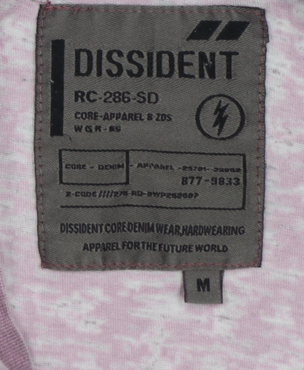 Dissident Men's Pink M Liberty New York Graphic Print Crew Neck T-Shirt