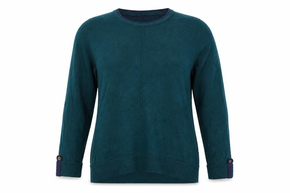 Mantaray Women’s Green Crew Neck Knit Pullover Jumper Size 12