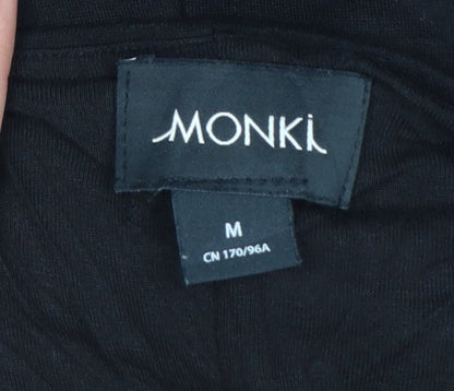 Monki Women Black UK 14 Basic Zip Front Sleeveless Bodycon Mini Dress