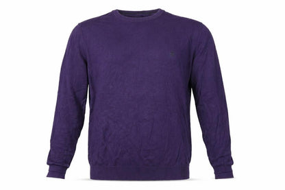 Original Penguin Men Purple XXL Cotton Crew Neck Logo Pullover Jumper