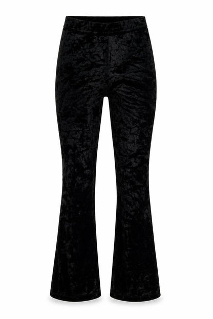Topshop Women’s Black Petite UK 4 Velvet Flared Leggings