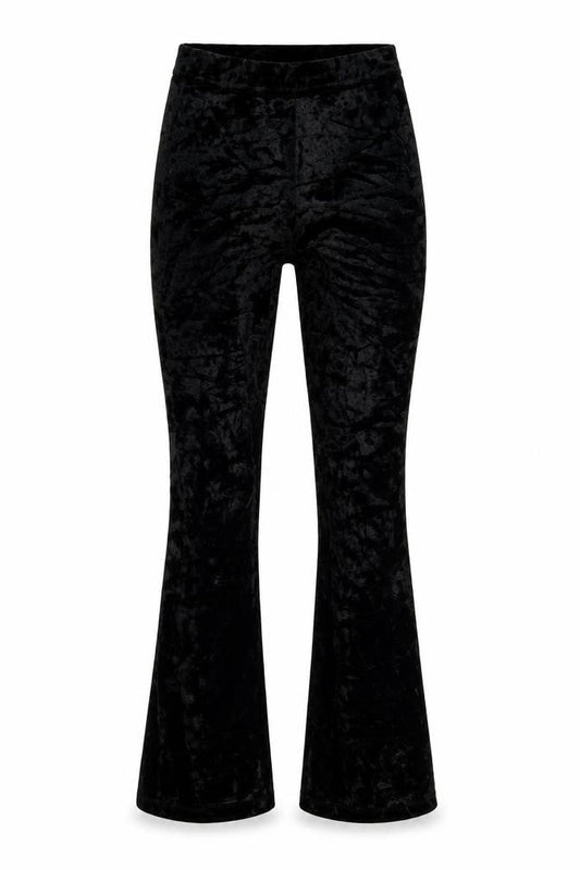 Topshop Women’s Black Petite UK 4 Velvet Flared Leggings