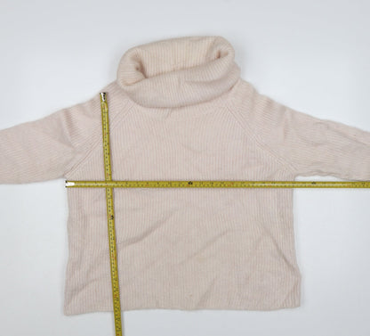 Mint Velvet Women Pink UK 16 Mohair Blend Roll Neck Pullover Jumper