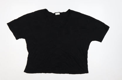 By Malene Birger Women Black XL Cevina Lyocell Scoop Neck T-Shirt
