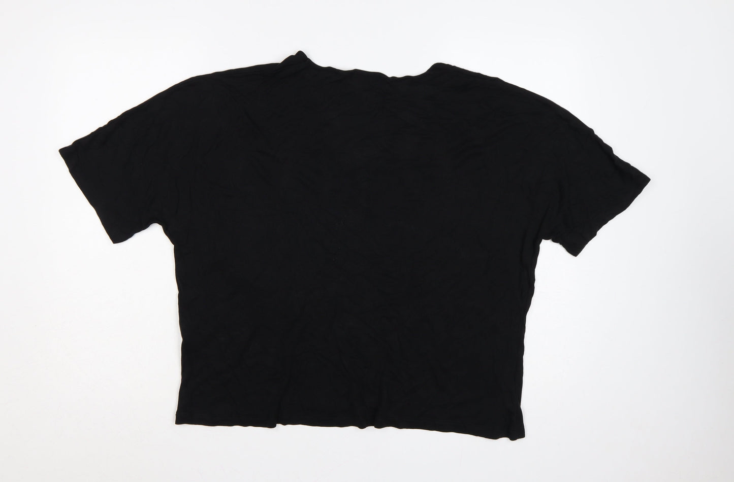 By Malene Birger Women Black XL Cevina Lyocell Scoop Neck T-Shirt