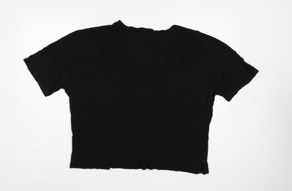 By Malene Birger Women Black XL Cevina Lyocell Scoop Neck T-Shirt