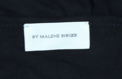 By Malene Birger Women Black XL Cevina Lyocell Scoop Neck T-Shirt