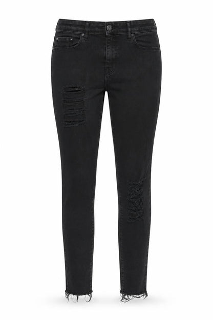 Next Women’s Black UK 8 Regular Distressed Skinny Stretch Jeans