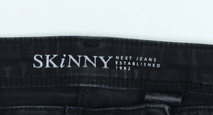 Next Women’s Black UK 8 Regular Distressed Skinny Stretch Jeans
