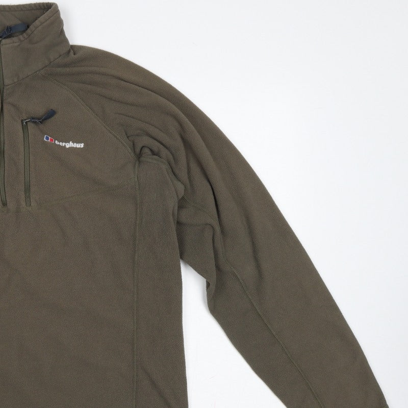 Berghaus Men’s Brown L Fleece 1/4 Zip High Neck Outdoor Sweatshirt