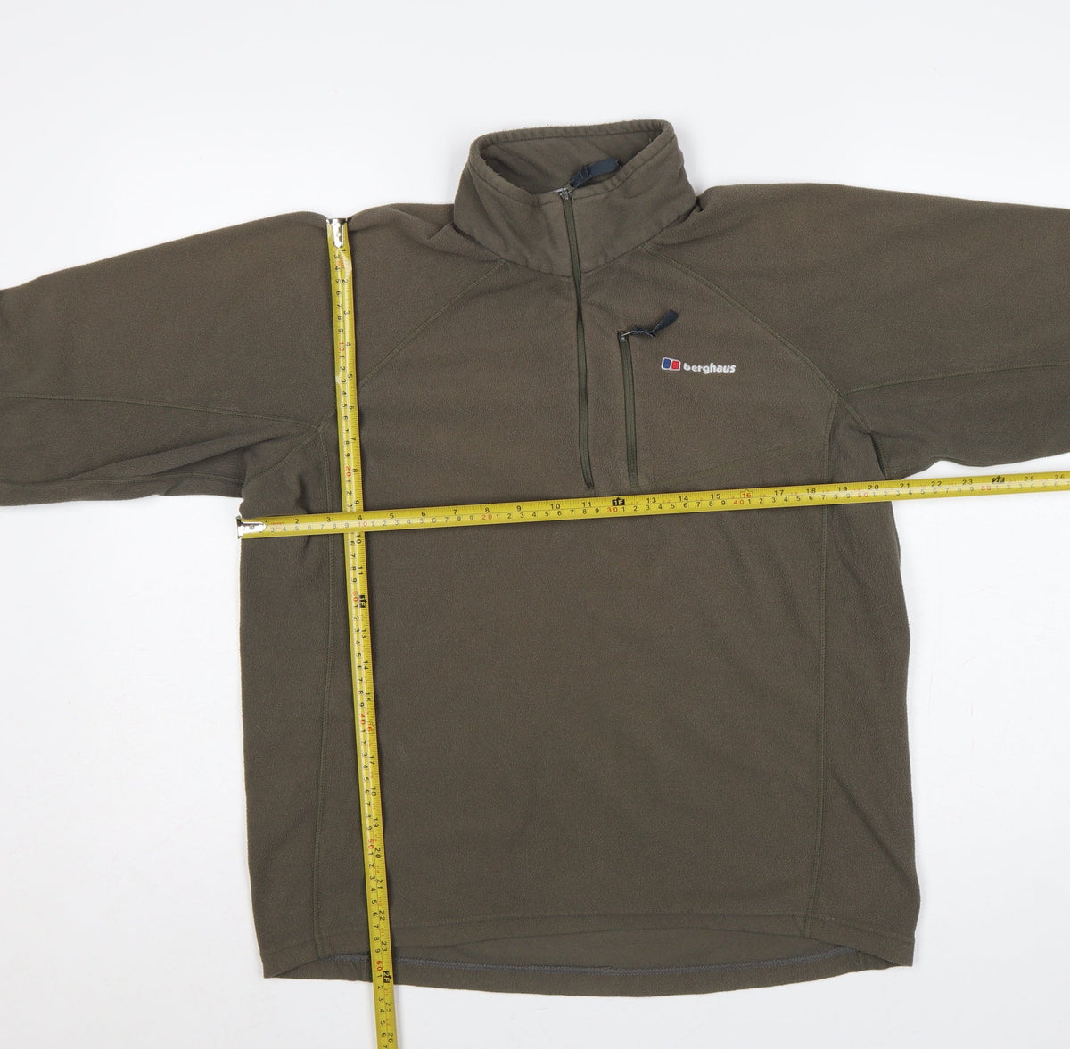Berghaus Men’s Brown L Fleece 1/4 Zip High Neck Outdoor Sweatshirt