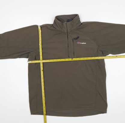 Berghaus Men’s Brown L Fleece 1/4 Zip High Neck Outdoor Sweatshirt