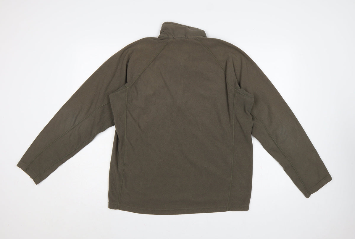 Berghaus Men’s Brown L Fleece 1/4 Zip High Neck Outdoor Sweatshirt