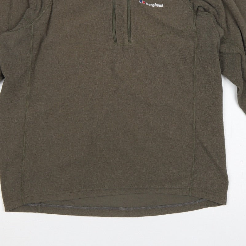 Berghaus Men’s Brown L Fleece 1/4 Zip High Neck Outdoor Sweatshirt