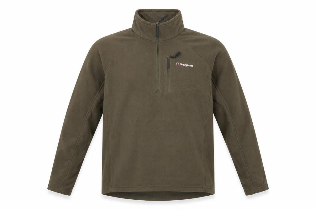 Berghaus Men’s Brown L Fleece 1/4 Zip High Neck Outdoor Sweatshirt