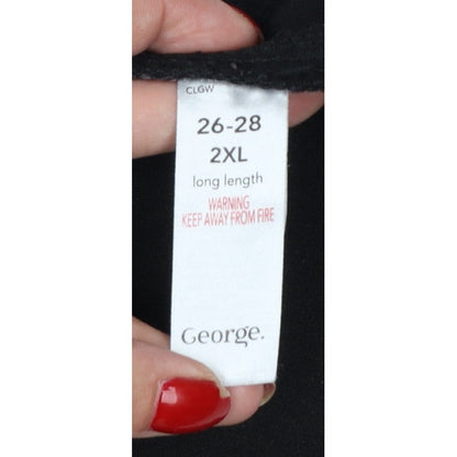 George Women’s Black 2XL 26-28 Long Skinny Jeans 5 Pocket