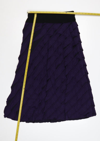 Marks & Spencer Per Una Women's Purple UK 10 A-Line Long Skirt