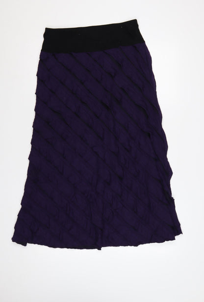 Marks & Spencer Per Una Women's Purple UK 10 A-Line Long Skirt