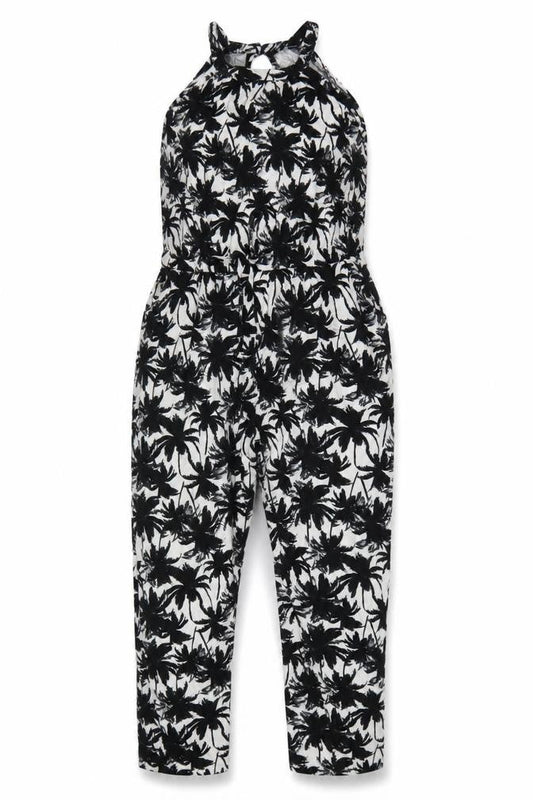 Dorothy Perkins Women’s Black White Tropical Halter Jumpsuit UK 18