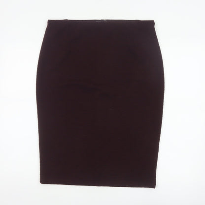 Principles Women Brown Size 14 Stretch Pencil Knee Length Skirt