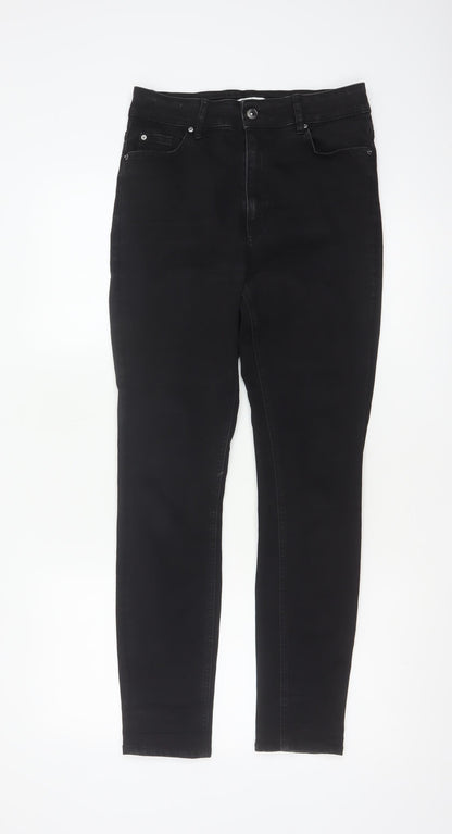 H&M Women’s Black UK 12 High Rise Skinny Stretch Jeans