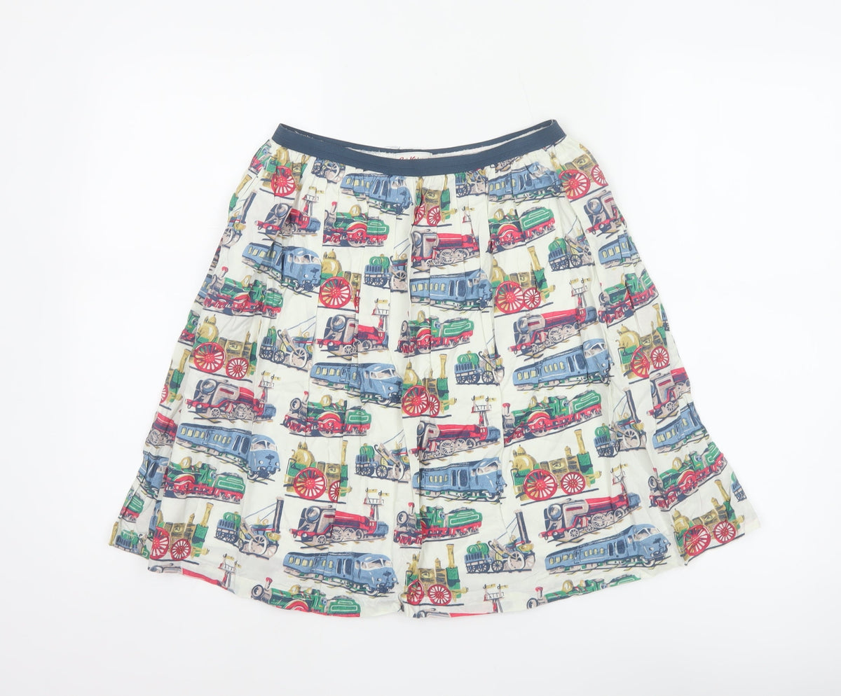 Cath Kidston Women Multicoloured XS Train Print Flare Skirt