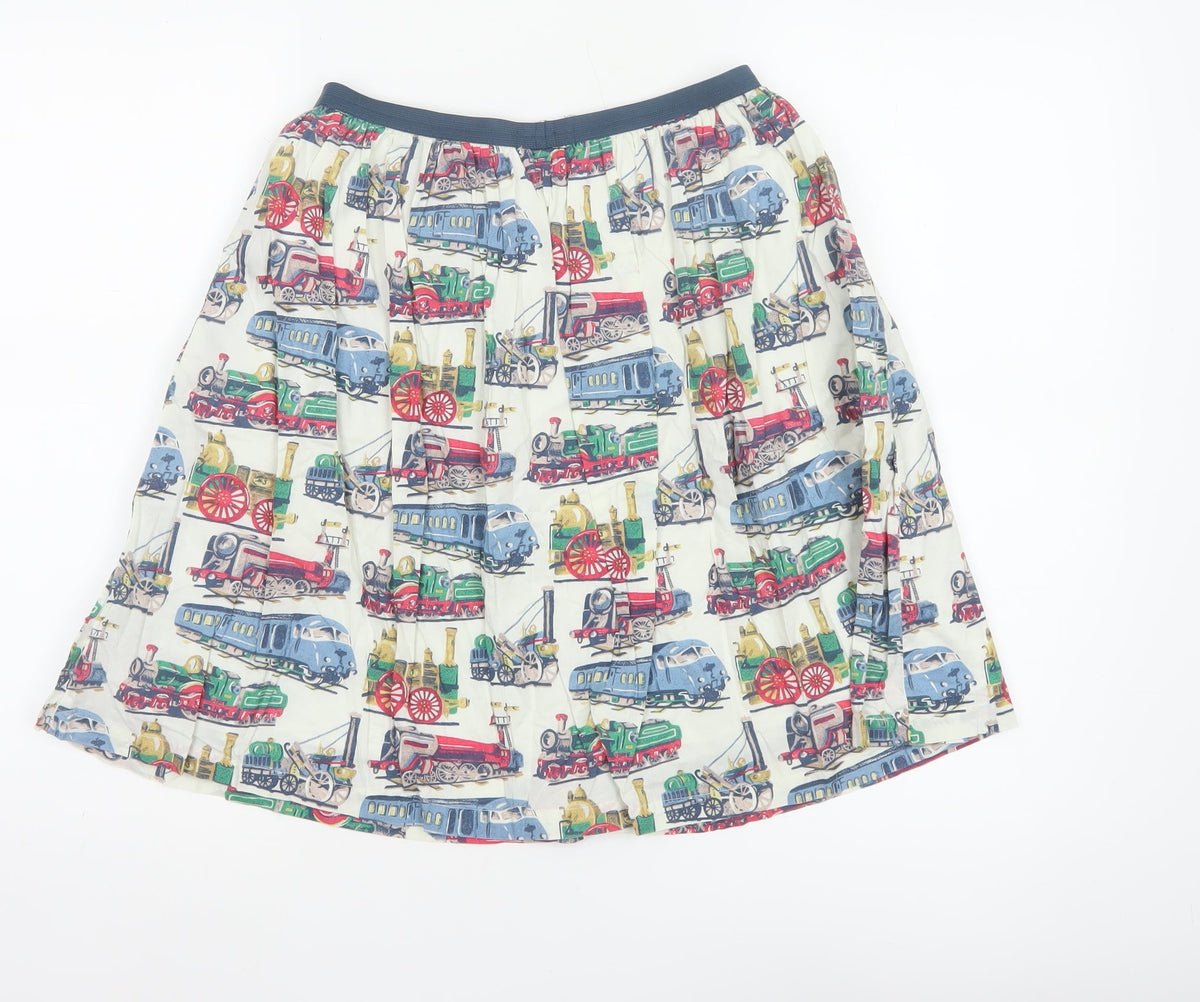 Cath Kidston Women Multicoloured XS Train Print Flare Skirt