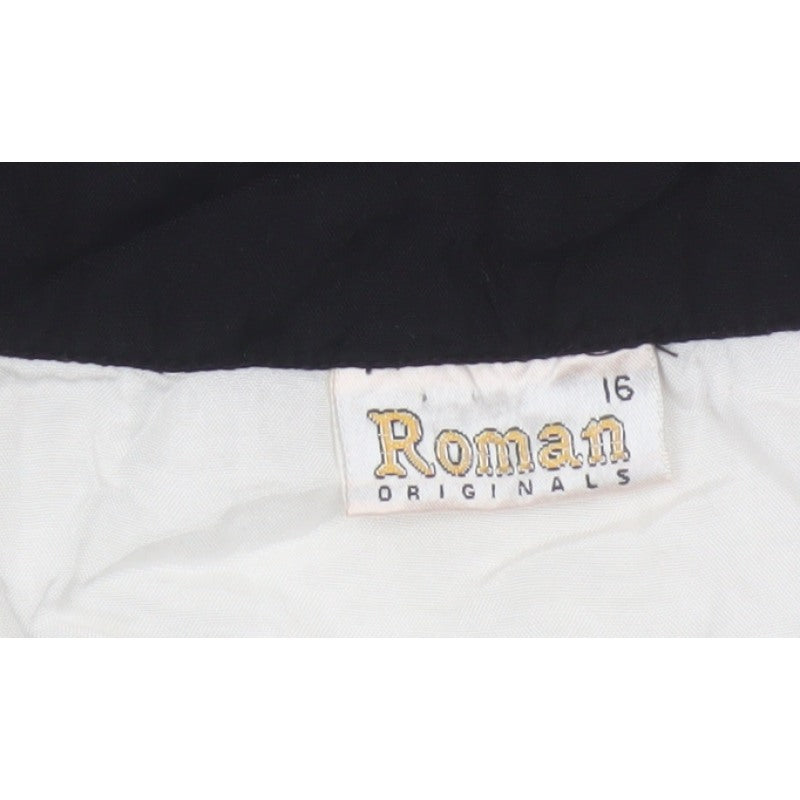 Roman Originals Women White Black UK 16 Sleeveless Beaded Tank Top