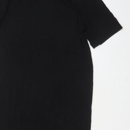 CCS Women Black Size S Long Shift Dress Half Sleeve