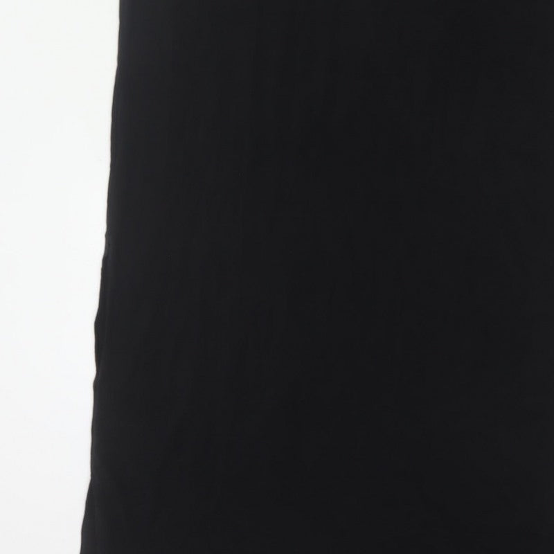 CCS Women Black Size S Long Shift Dress Half Sleeve