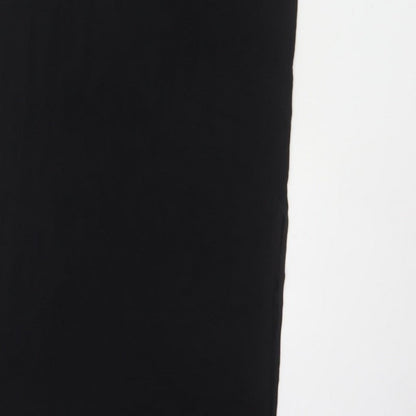 CCS Women Black Size S Long Shift Dress Half Sleeve
