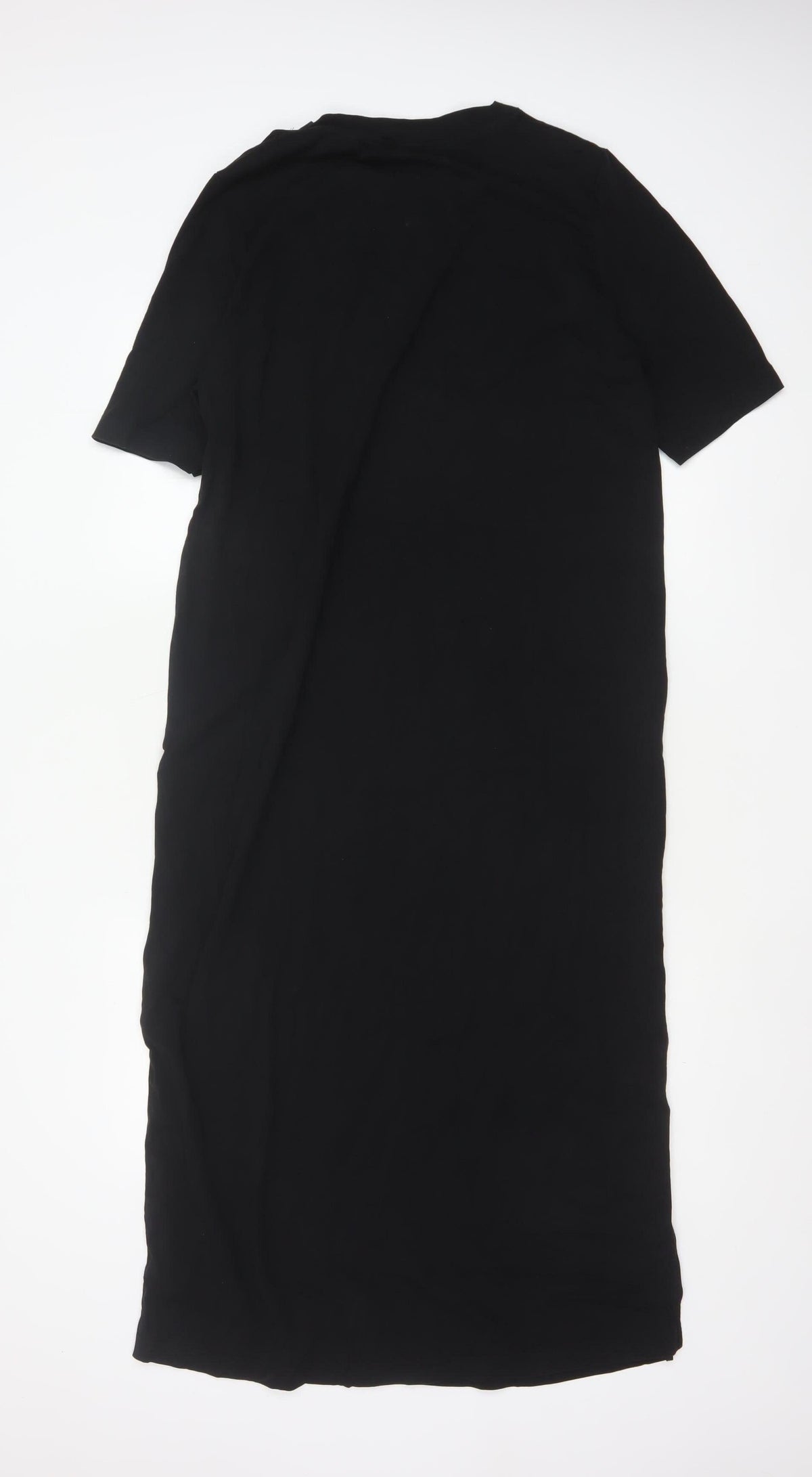 CCS Women Black Size S Long Shift Dress Half Sleeve