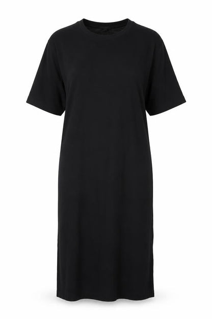 CCS Women Black Size S Long Shift Dress Half Sleeve