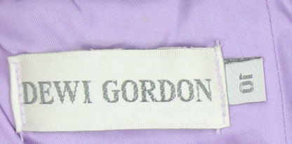 Dewi Gordon Women Purple UK 8 Silk Floral Sequin Mermaid Maxi Dress