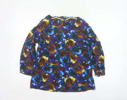 Boden Women Multicoloured UK 8 Floral Silk Blend Tunic Blouse