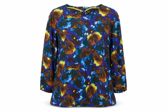 Boden Women Multicoloured UK 8 Floral Silk Blend Tunic Blouse