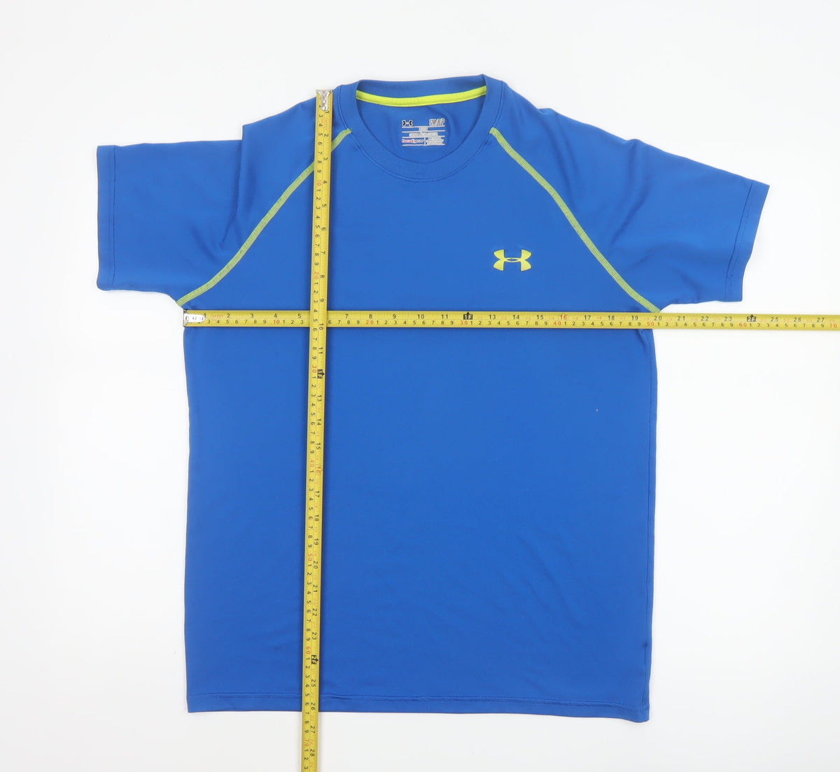 Back view of Under Armour Teens Blue S HeatGear Loose Raglan Training T-Shirt