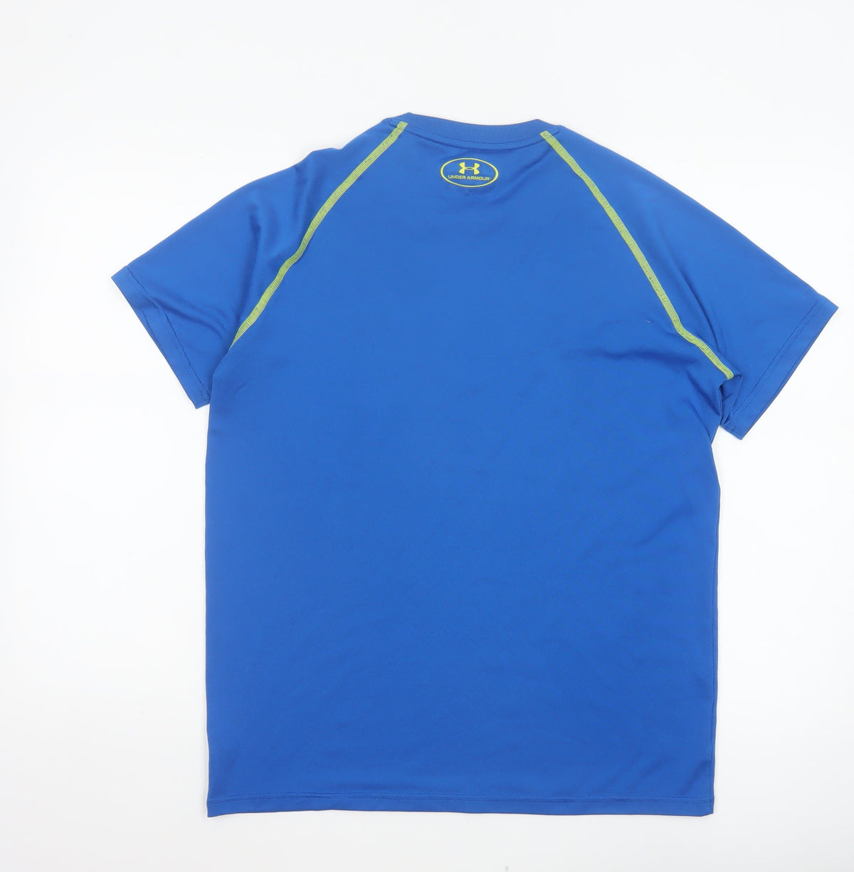 Close-up detail of Under Armour Teens Blue S HeatGear Loose Raglan Training T-Shirt