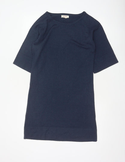 FatFace Women’s Blue L Knit Jumper Shift Dress 3/4 Sleeve