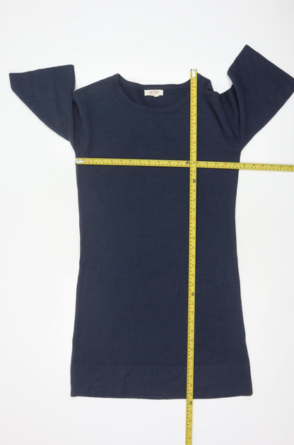 FatFace Women’s Blue L Knit Jumper Shift Dress 3/4 Sleeve