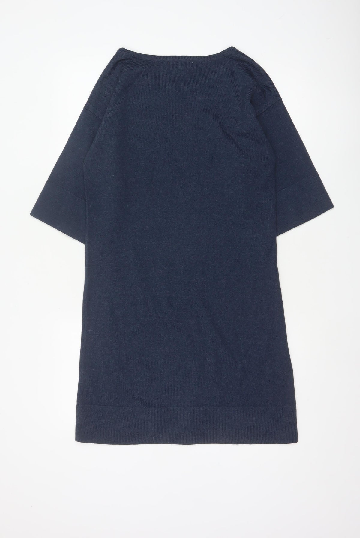 FatFace Women’s Blue L Knit Jumper Shift Dress 3/4 Sleeve