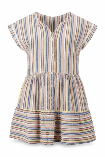 Next Women’s Multicoloured Striped S Fit & Flare Button Mini Dress