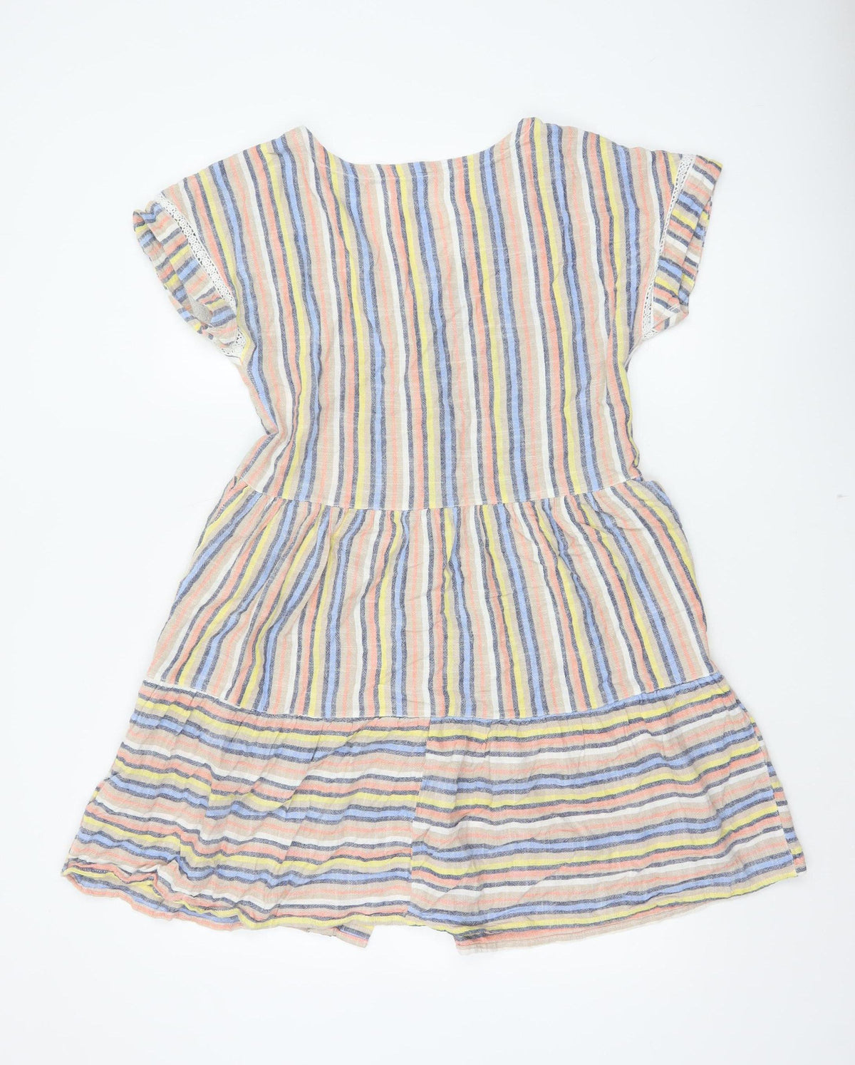 Next Women’s Multicoloured Striped S Fit & Flare Button Mini Dress