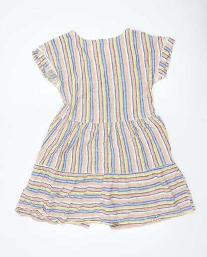 Next Women’s Multicoloured Striped S Fit & Flare Button Mini Dress