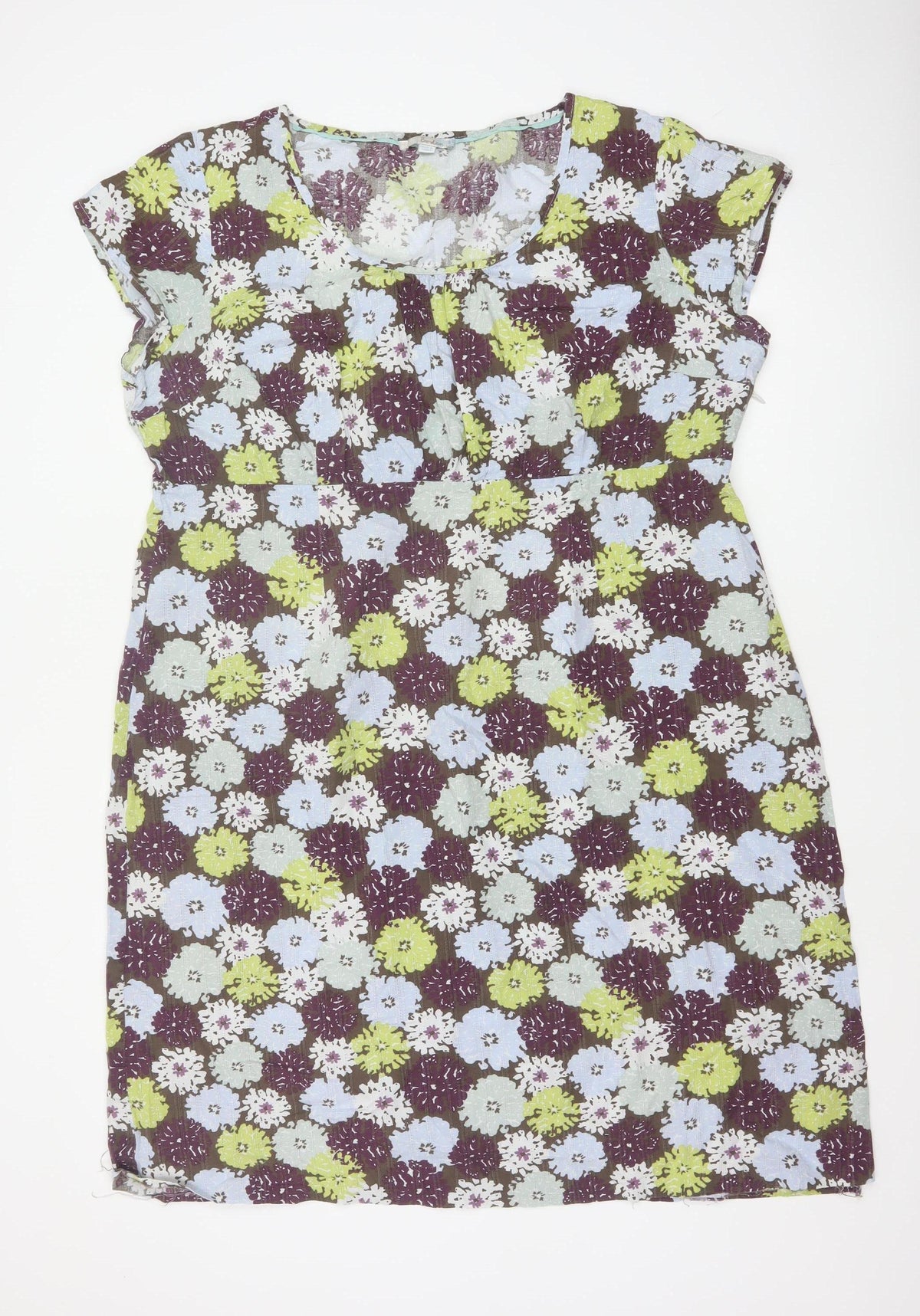 Boden Women Multicoloured Floral Shift Dress UK 12 Short Sleeve